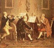 hans werer henze A string quartet of the 18th century Germany oil painting artist
